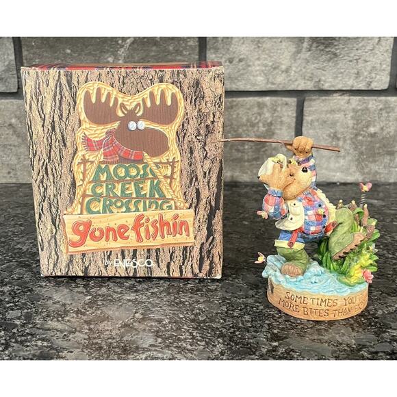 Enesco Moose Creek Crossing “Sometimes You Get More Bites…” 1995 #170488 - Picture 1 of 7